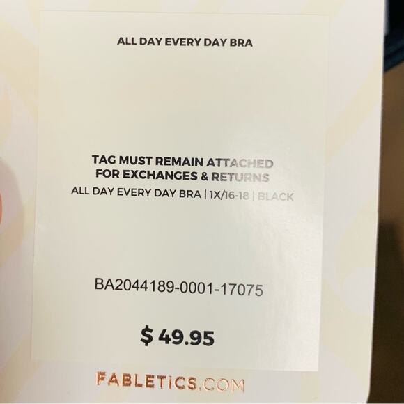 Black Fabletics Bra - Picture 4 of 5